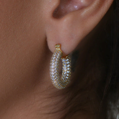 Pavé Chunky Hoops