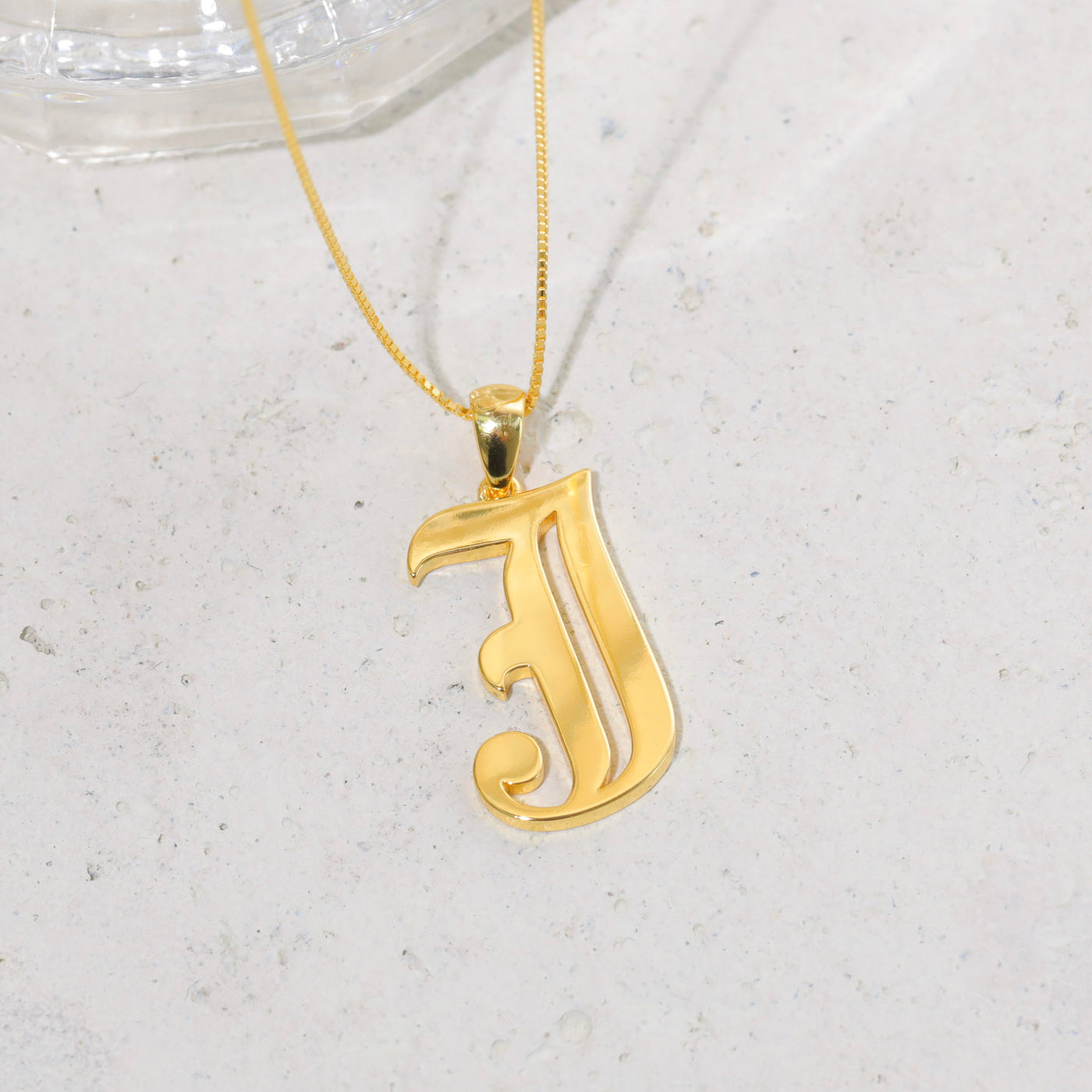 Gothic Initial Necklace