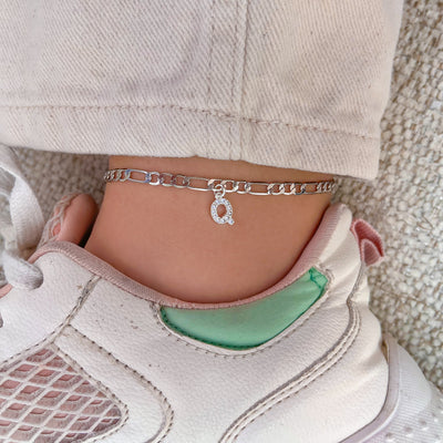 Diamond Initial Anklet