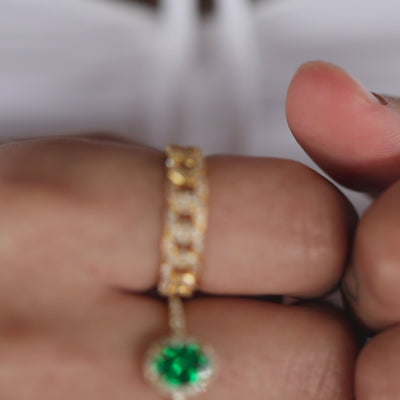 Anillo de cadena de diamantes
