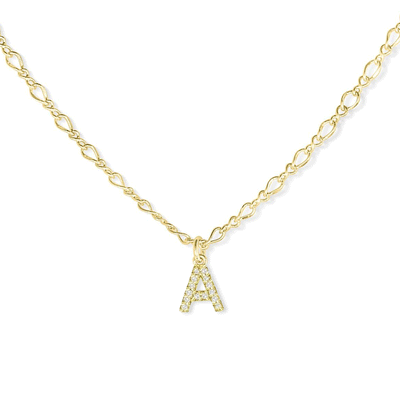 Gargantilla con inicial de diamante