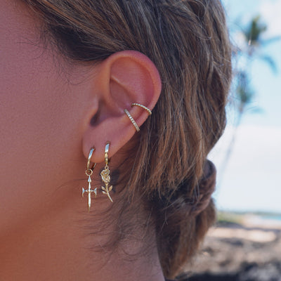 Ear cuff con cuentas