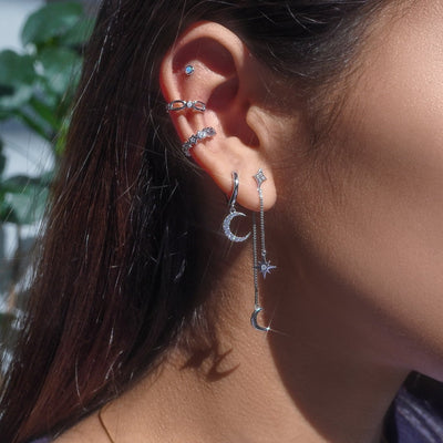 Ear Cuff con ojos estrellados