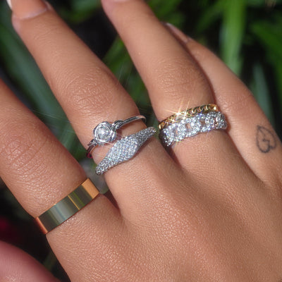 Anillo de cadena de diamantes