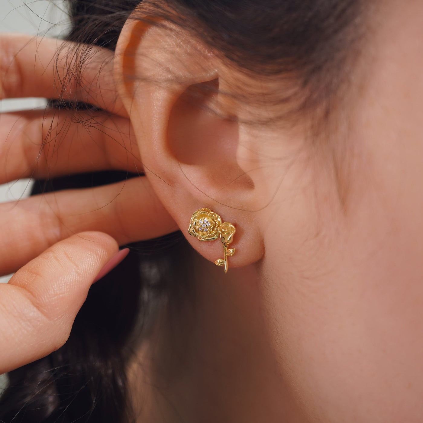 Boucles d'oreilles roses