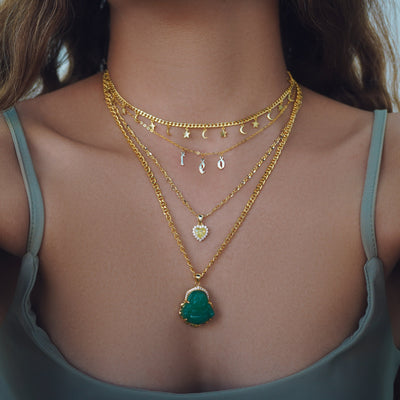 Jade-Buddha-Halskette