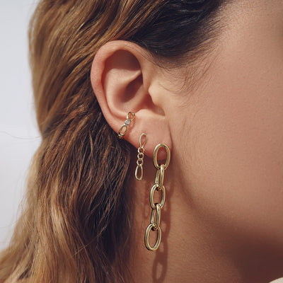 Bold Link Earrings