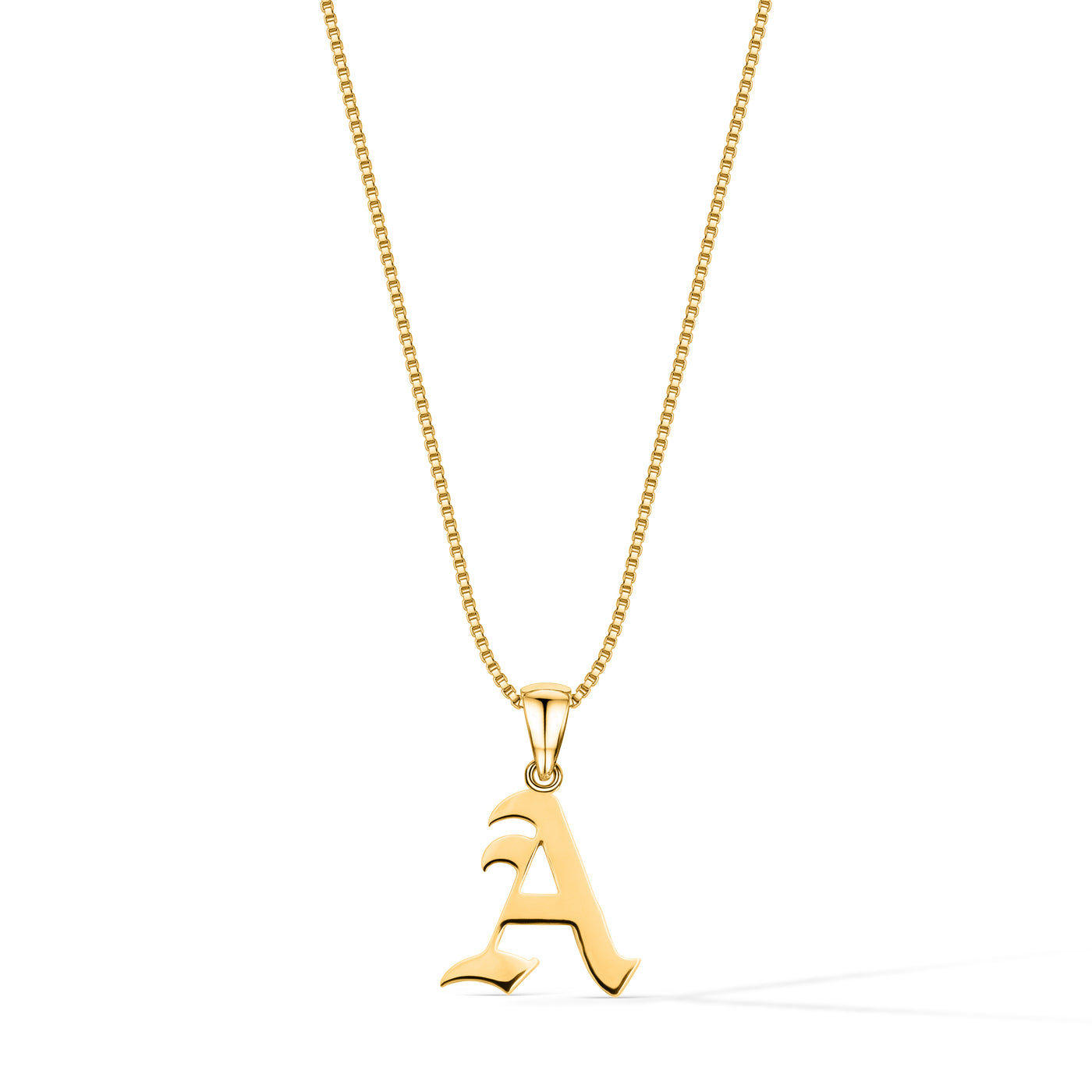 Gothic Initial Necklace