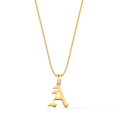 Gothic Initial Necklace