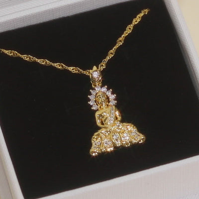 Collier bouddha majestueux