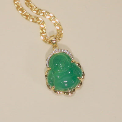 Jade-Buddha-Halskette