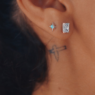 Opal Star Earrings