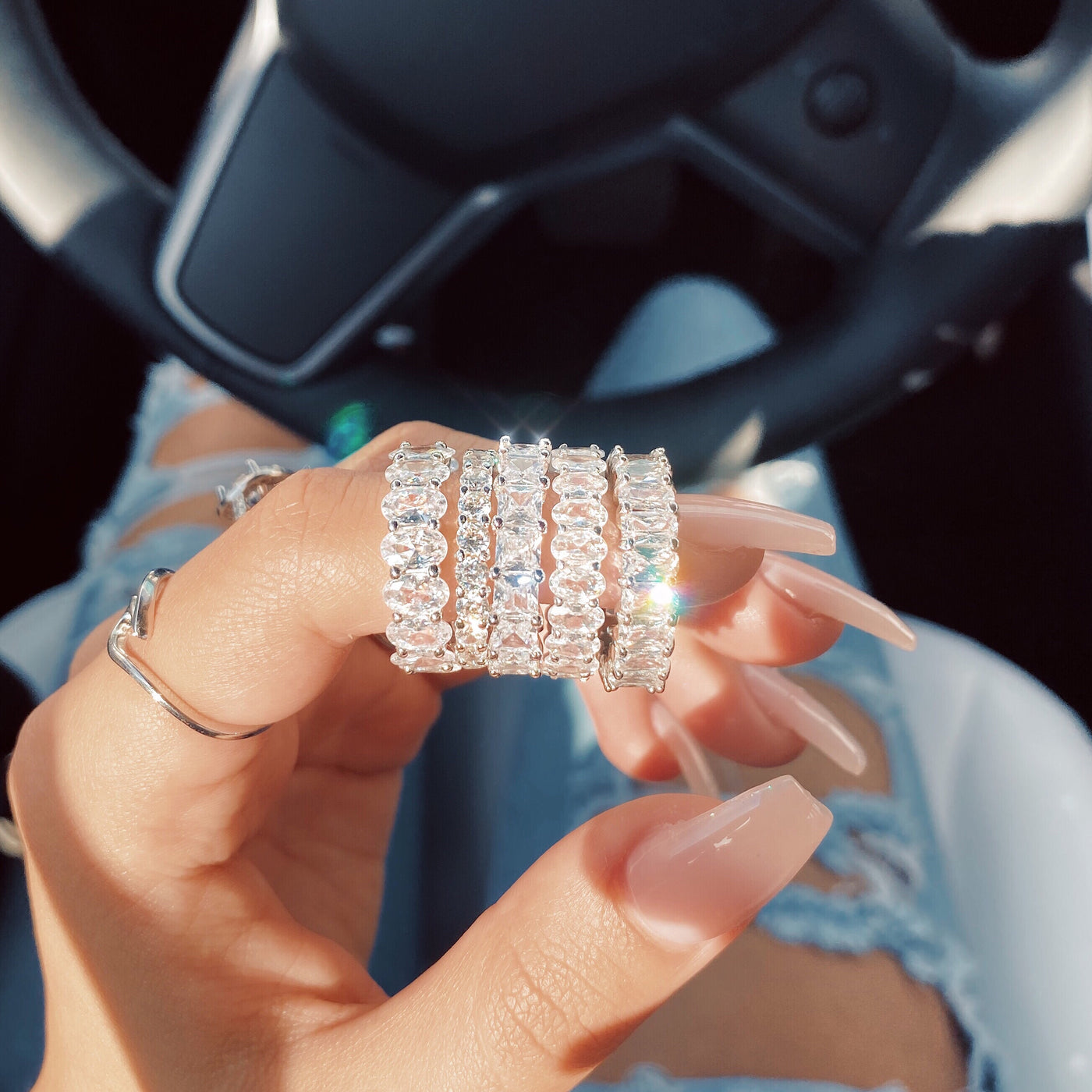 Bague diamant taille princesse Glam