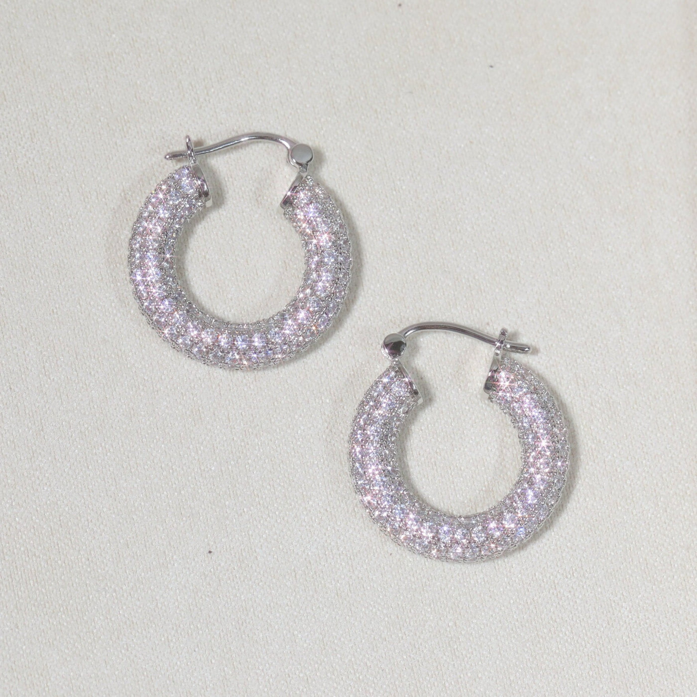 Pavé Chunky Hoops